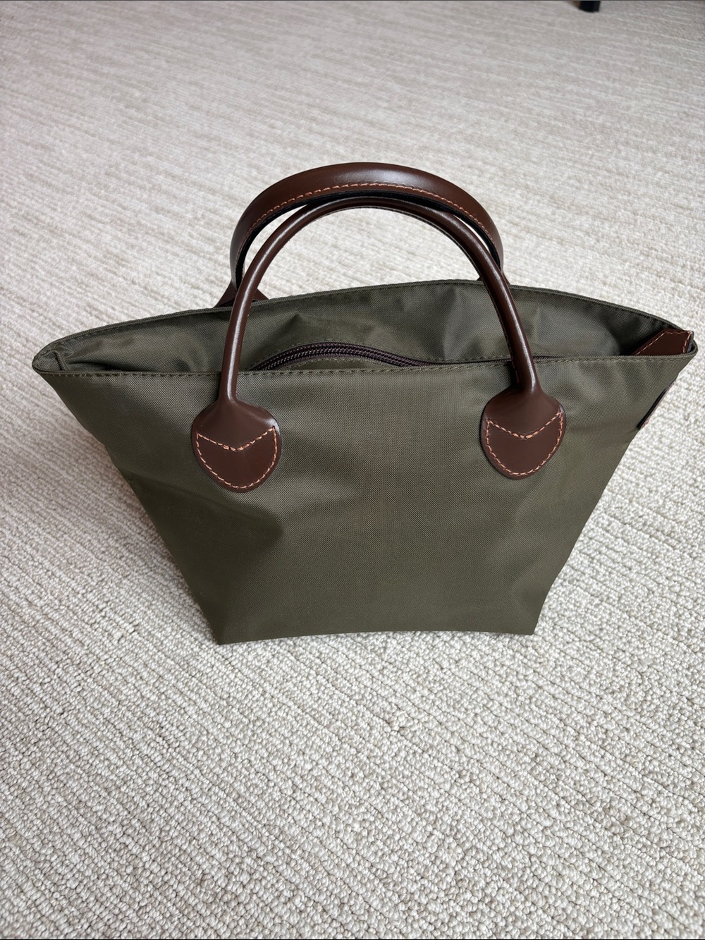 Herve Chapelier Leather Trim Nylon Bag